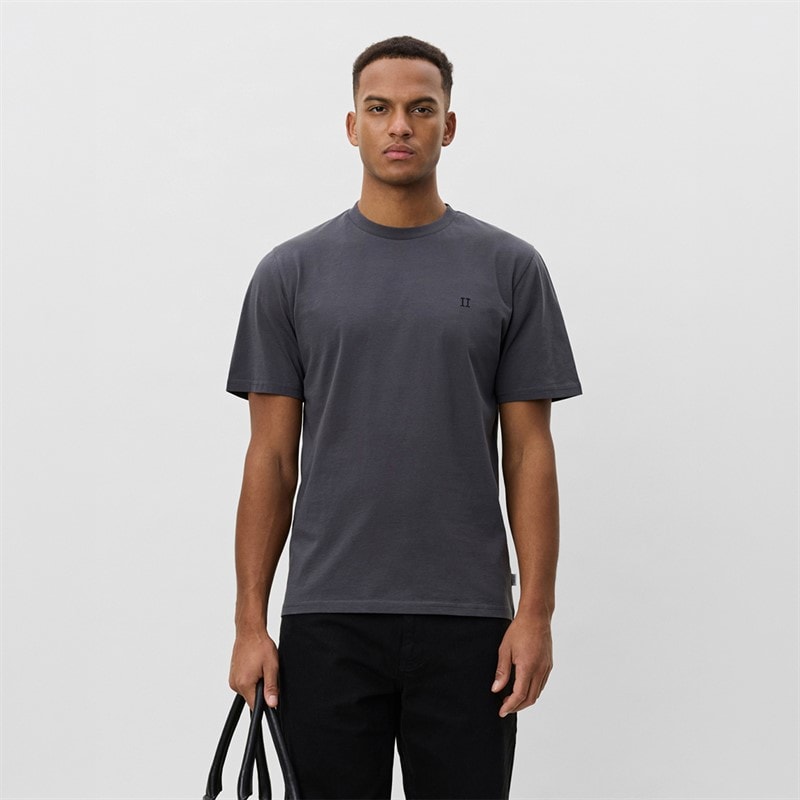Les Deux Herre Core Kontrast T-shirt Asphalt