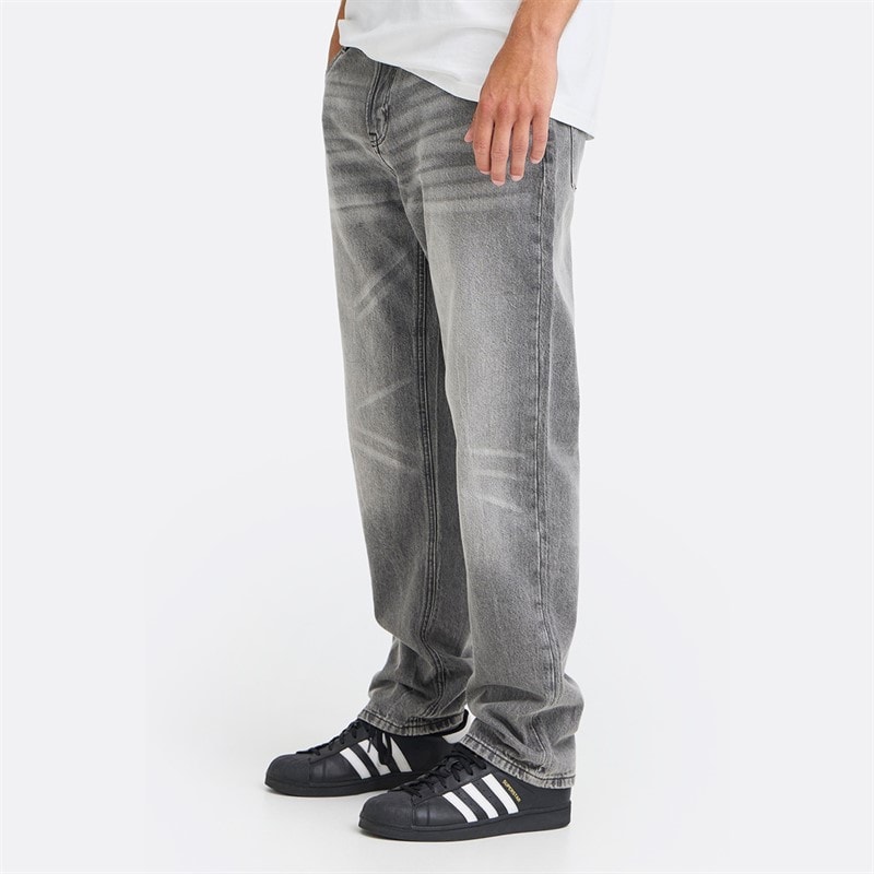 Solid Herre Denim Jeans Grå Denim