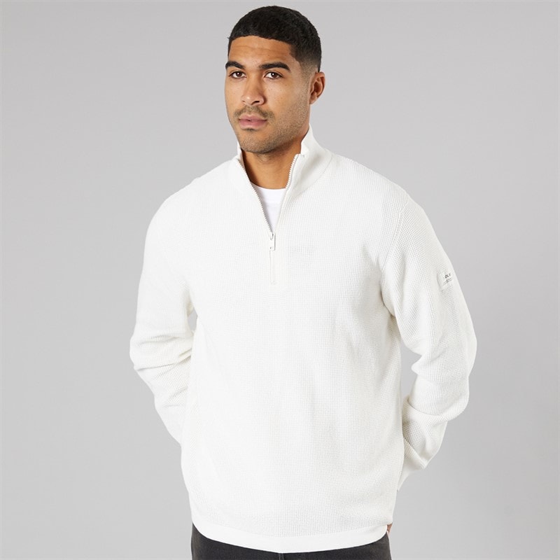 Solid Herre strik pullover sweater Off White