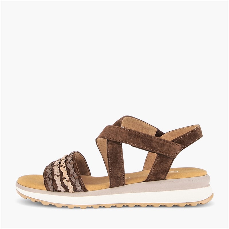 Gabor Dame elastische enkelband sandaler Brun/Multi