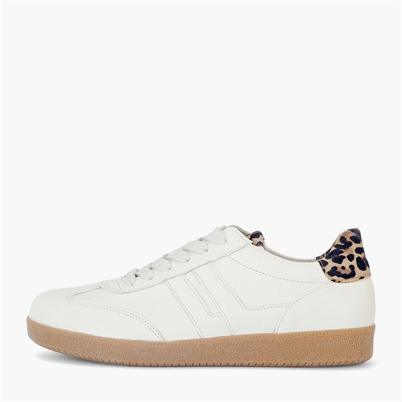 Gabor Dame Retro Træningssko Hvid/Leopard