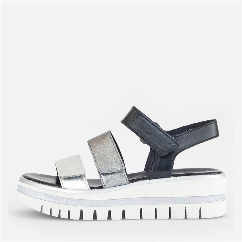 Gabor Dame ankelrem sandaler Sort/Silver