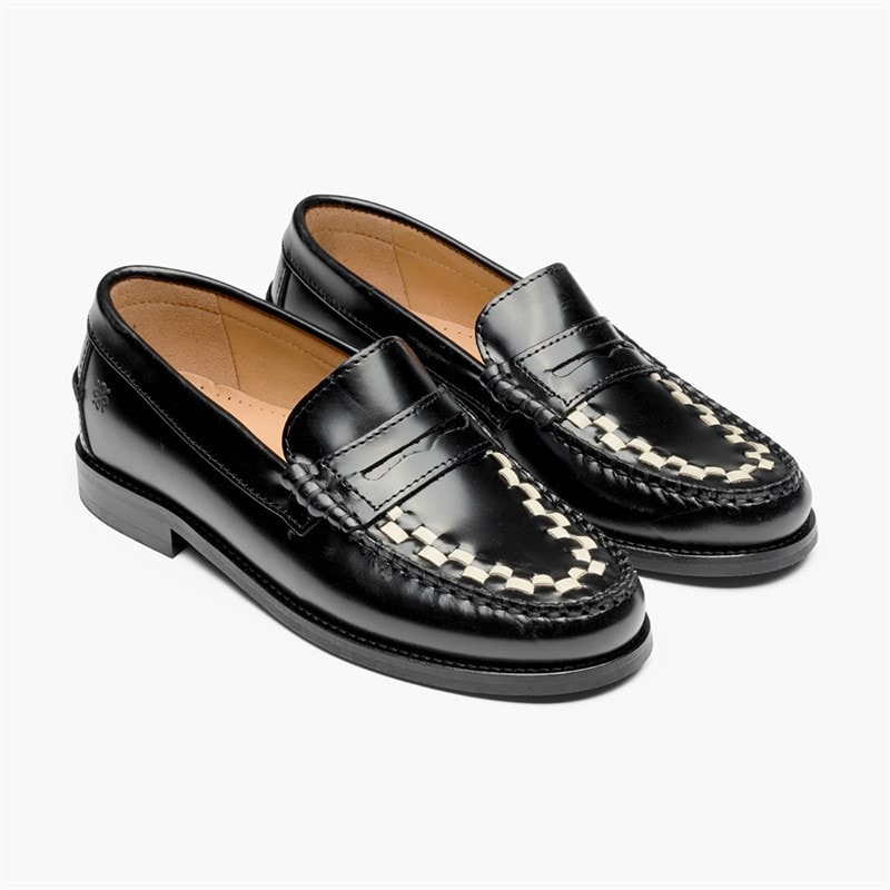 Playboy Footwear Dame Toc1936 Sofia Loafers Sort/White Polido