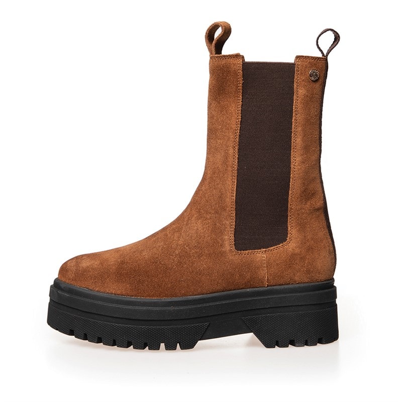 Copenhagen Shoes Dame Gående Ruskind København Støvler 0241 Cognac