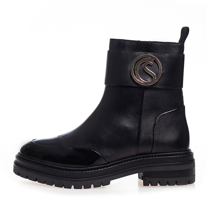 Copenhagen Shoes Dame vind støvler 0011 Black Patent