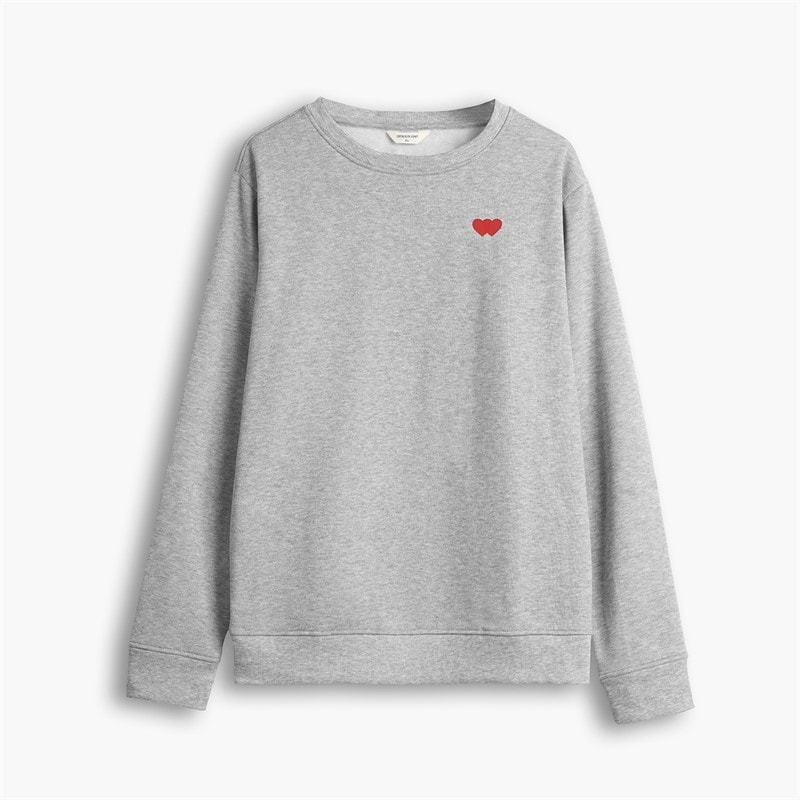 Copenhagen Legacy Herre Crew Hjerte print sweatshirt Grey Melange