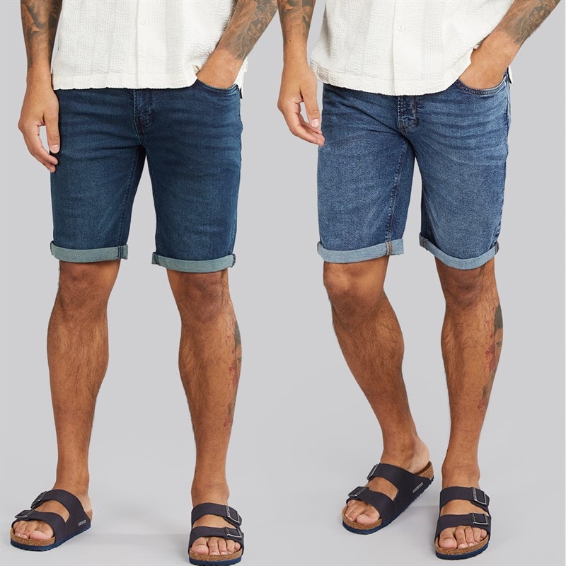 Indicode Herre Inalicanto To Pak Denim Shorts Medium Indigo/Iconic Blue Medium Indigo+Iconic Blue
