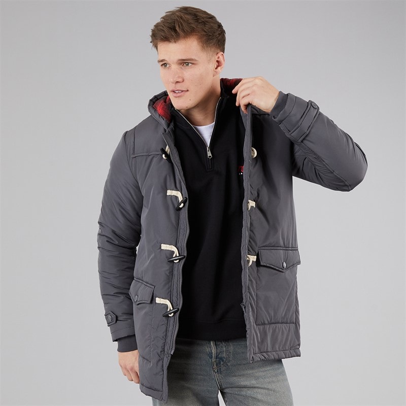 Indicode Herre Baltico Duffel Coat Mørkegrå Dk Grey