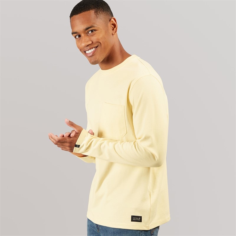 Indicode Herre Zarmark Langærmet T-shirt White Asparagus