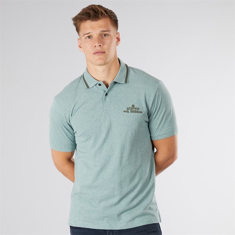 Scotch & Soda Herre Piqué Polo Oliven / Khaki