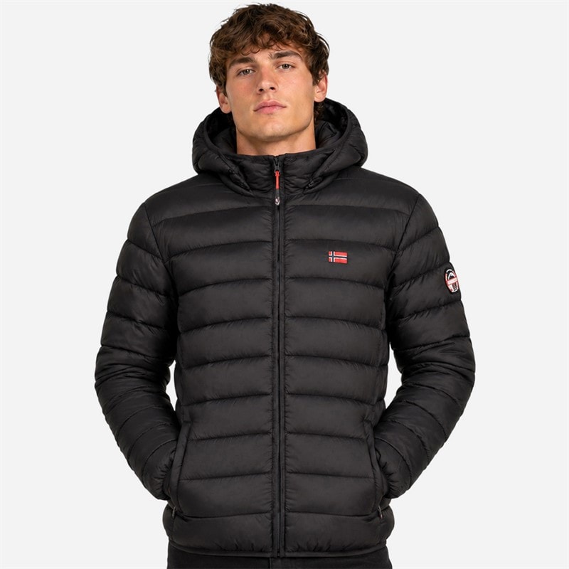 Geographical Norway Herre Quiltet Jakke Sort
