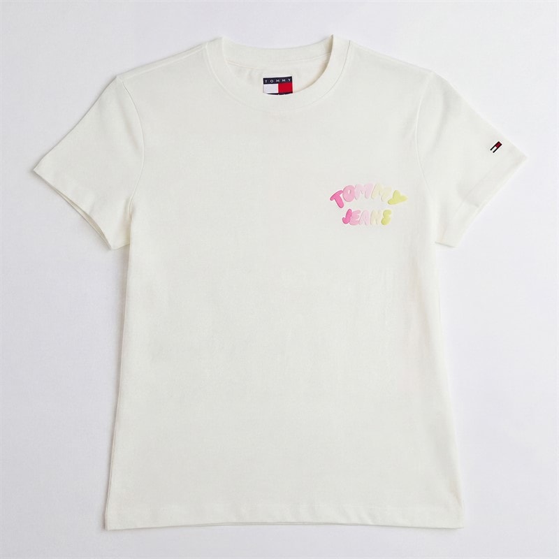 Tommy Jeans Dame boble t-shirt Ecru