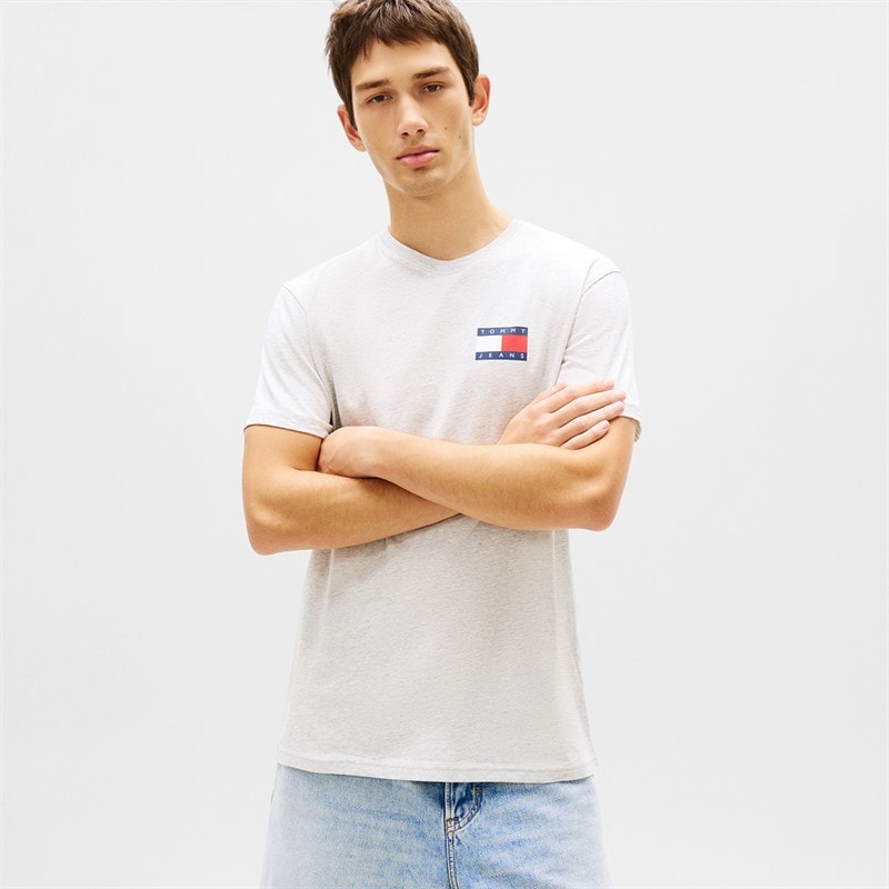 Tommy Jeans Herre Slim Essential T-shirt Ice Grey Heather