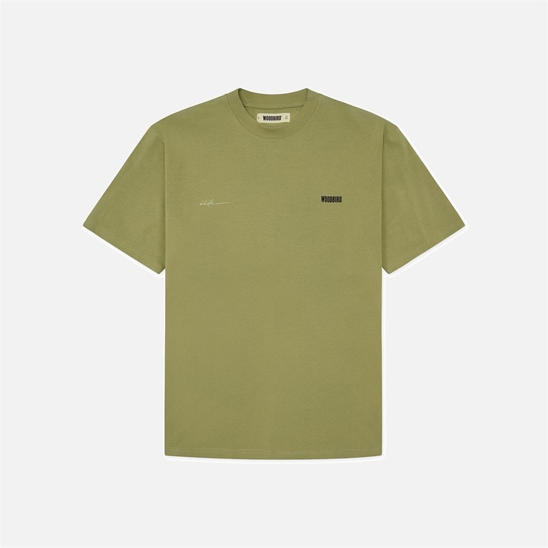 Woodbird Baine 8410 T shirt Sage Green