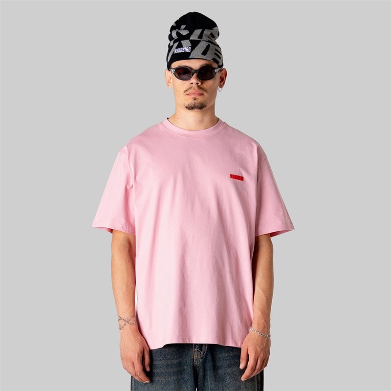 Woodbird Herre Baine Grundlagt T-shirt Dusty Rose
