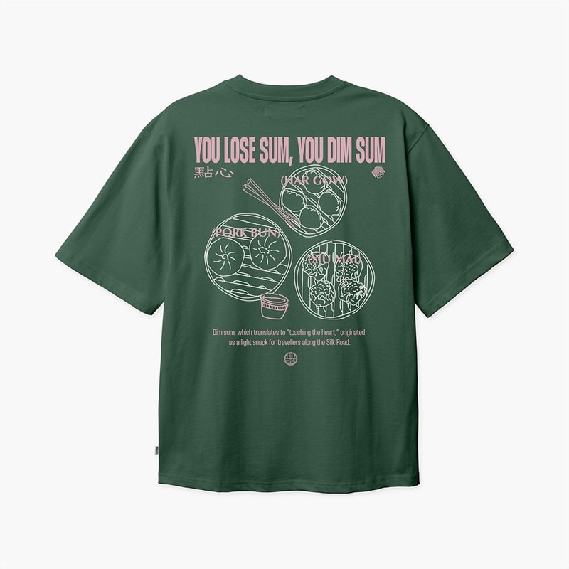 Woodbird Herre Baine Dim Sum T-Shirt Dark Green