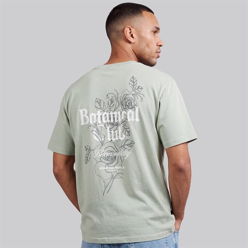 JJ REBEL Herre Simon T Shirt Aqua grå