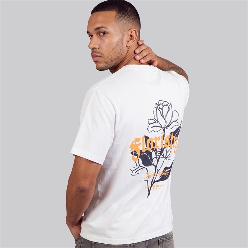 JJ REBEL Herre Simon T Shirt Hvid