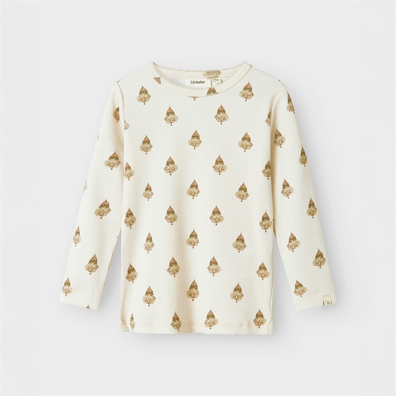 Lil' Atelier Piger Lavo Langærmet T-shirt Pastel Parchment