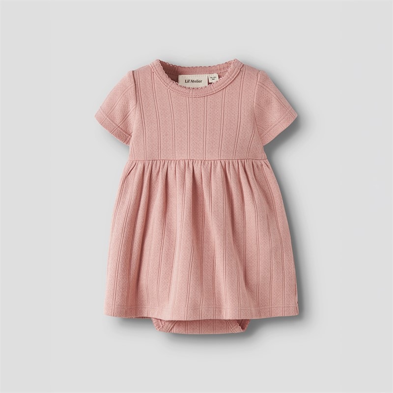 Lil' Atelier Piger Falina Kortærmet Kjole Misty Rose