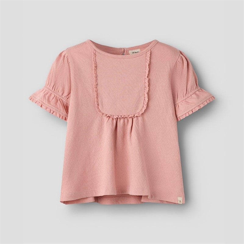 Lil' Atelier Piger Halina Kortærmet T-shirt Rose Tan