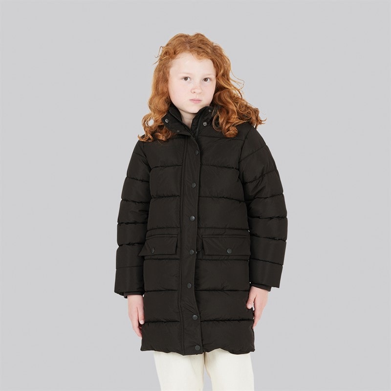 Zig Zag Piger Luisa Puffer Parka Jakke 1001 Black
