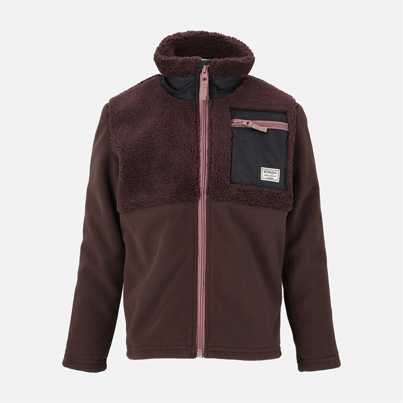 Zig Zag Børne Dundo Teddy Fleece Jakke 4241 Fudge