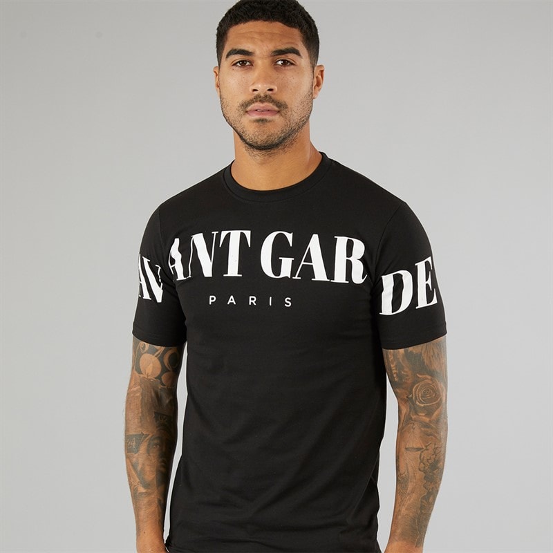 Avant Garde Herre Kryptisk T-Shirt Sort