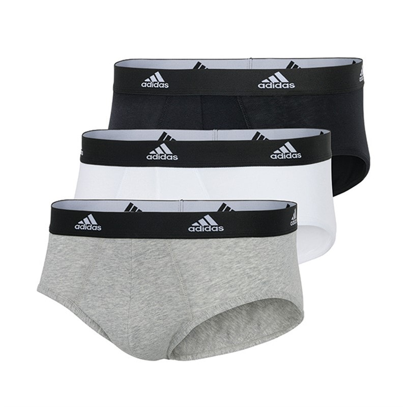 adidas Herre Active Flex Bomuld Tre Pak Trusser Sort / Hvid / Grå