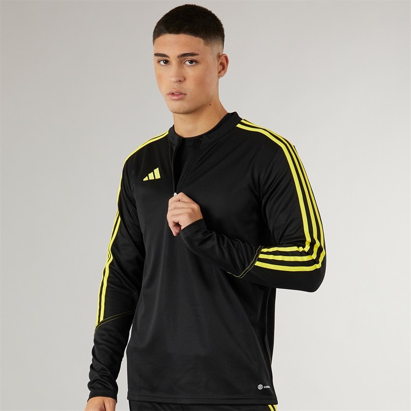 adidas Herre Tiro 23 Klub 1/4 lynlås træningsbluse sort/kraftig gul