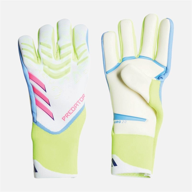adidas Herre Predator Pro Målmandshandsker Hvid/Lucid Lemon/Lucid Pink