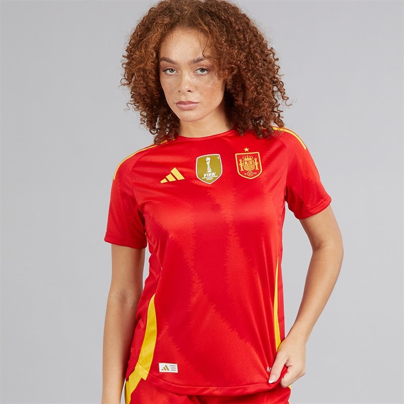 adidas Dame FEF Spanien Dame 24/25 Autentisk Hjemme Trøje Better Scarlet