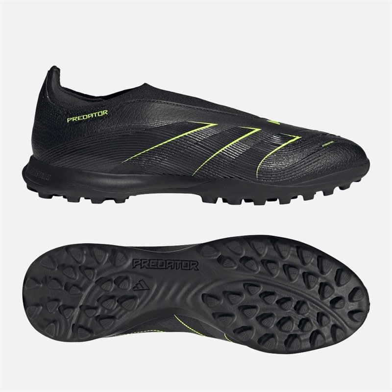 adidas Herre Predator League Snøreløse TF Astro Fodboldstøvler Core Black/Carbon/Lucid Lemon