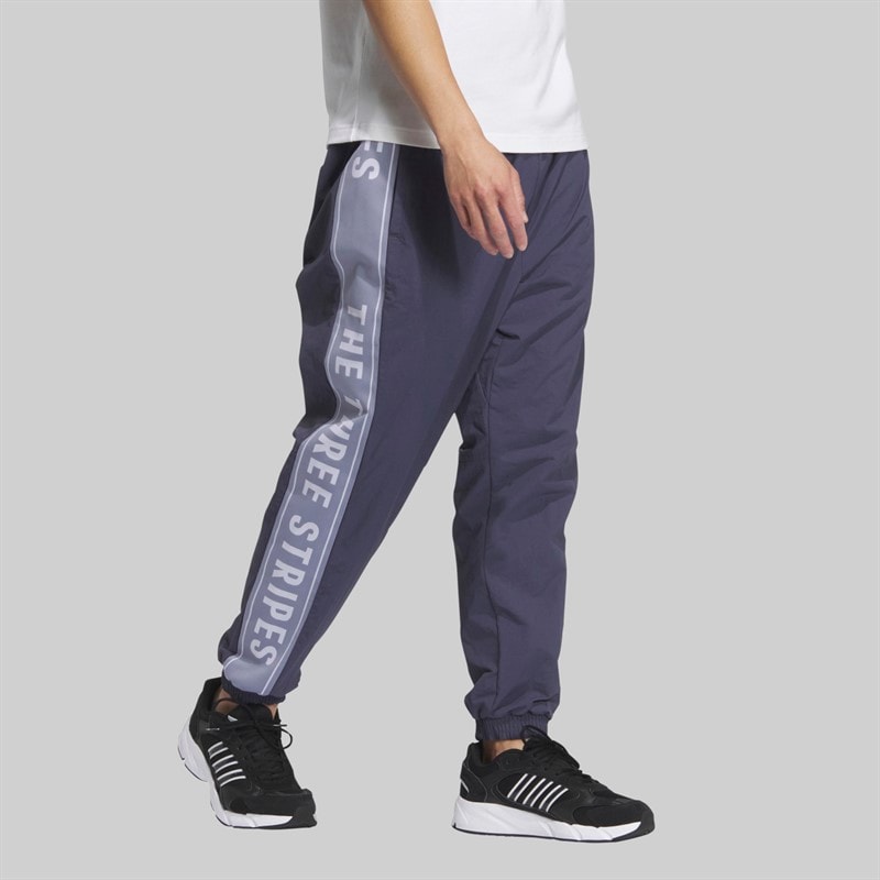 adidas Herre Wording Løstsiddende Vævede Sportsbukser Shadow Navy