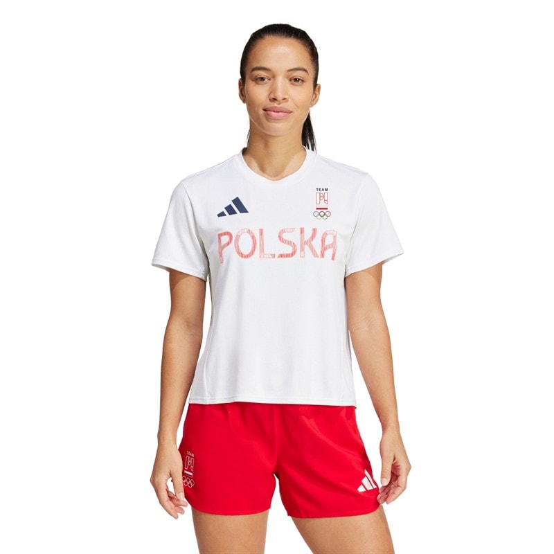 adidas Dame Team Polen Olympisk Trænings T-shirt Hvid