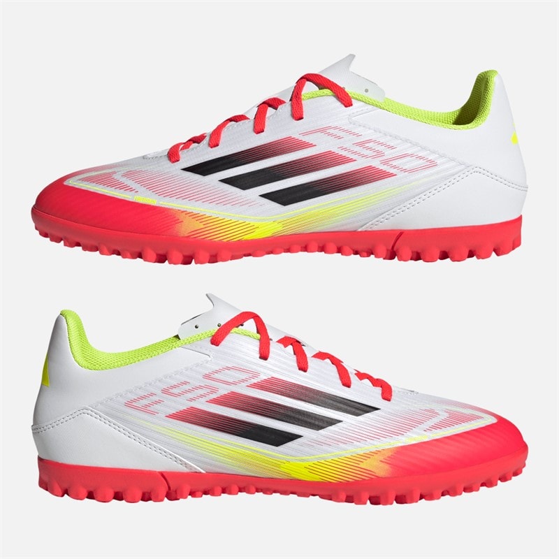 adidas Herre F50 Club TF Astro Fodboldstøvler Cloud White/Core Black/Solar Yellow