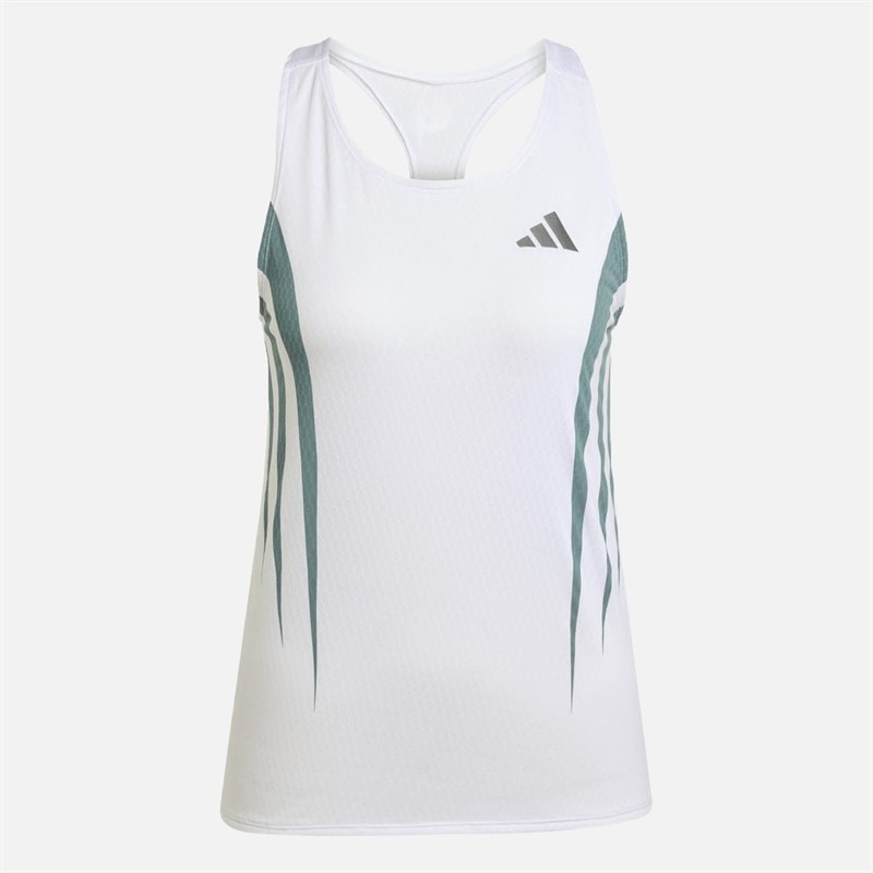 adidas Dame Adizero Archive Løbe singlet Hvid/Preloved Teal