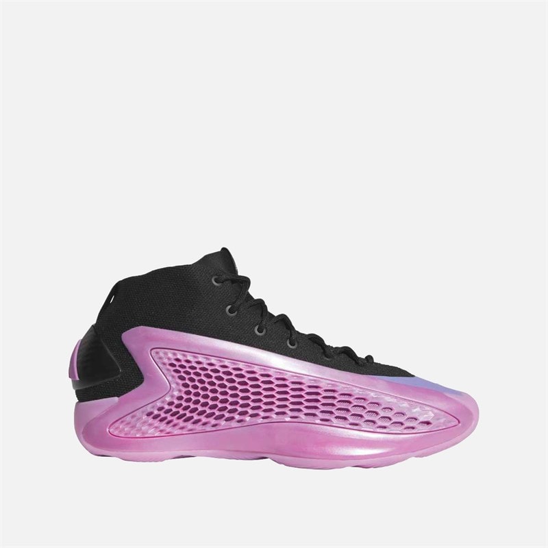 adidas Herre Anthony Edwards A.E. 1 Basketballsko til Lav Core Black/Preloved Purple/Preloved Purple