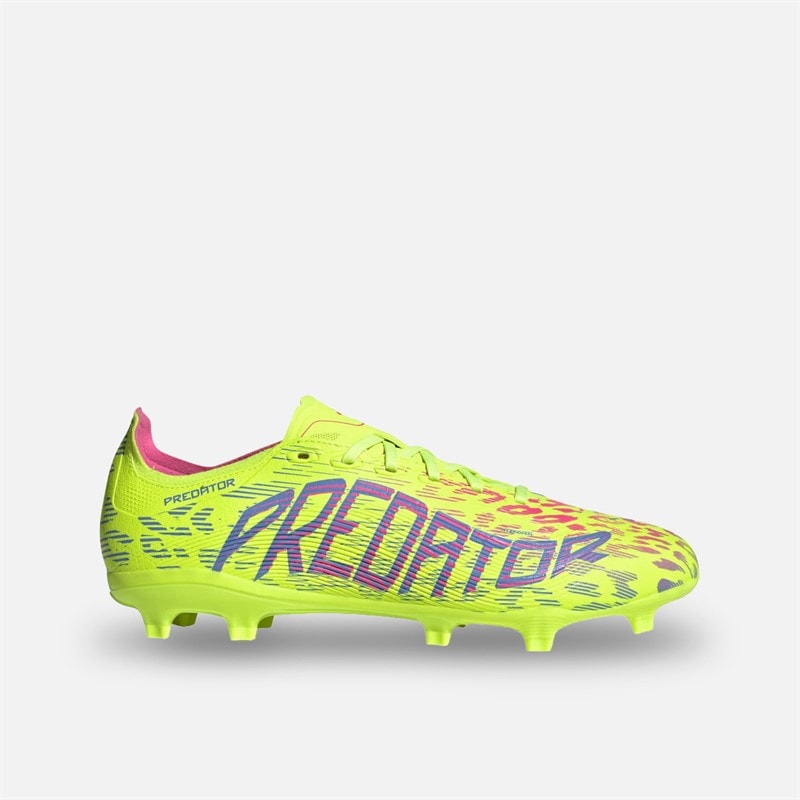 adidas Herre Predator League FG/MG Fast Underlag/Multi Underlag Fodboldstøvler Lucid Lemon/Blue Fusion/Lucid Pink