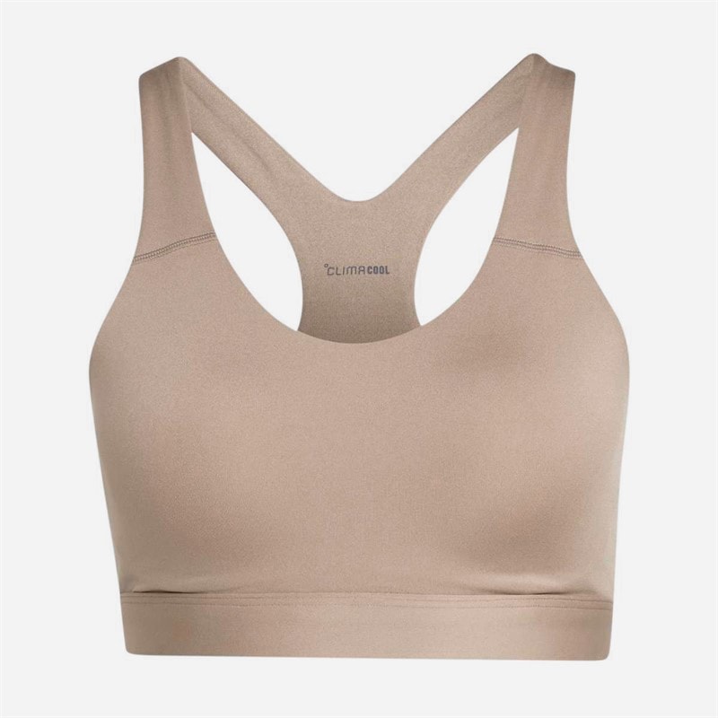 adidas Dame Optime Essentials Træning Høj Støtte Sports BH Chalky Brown