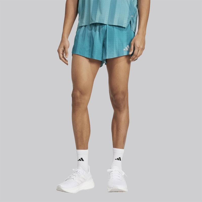 adidas Herre Adizero Løbeshorts Powder Teal/Pure Teal