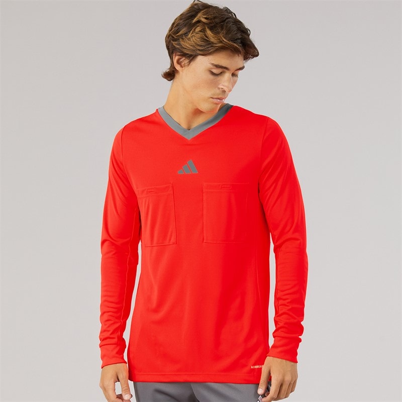 adidas Herre Referee 22 Langærmet Trøje Appleseed/Solar Rød Appleseed.Solar Red
