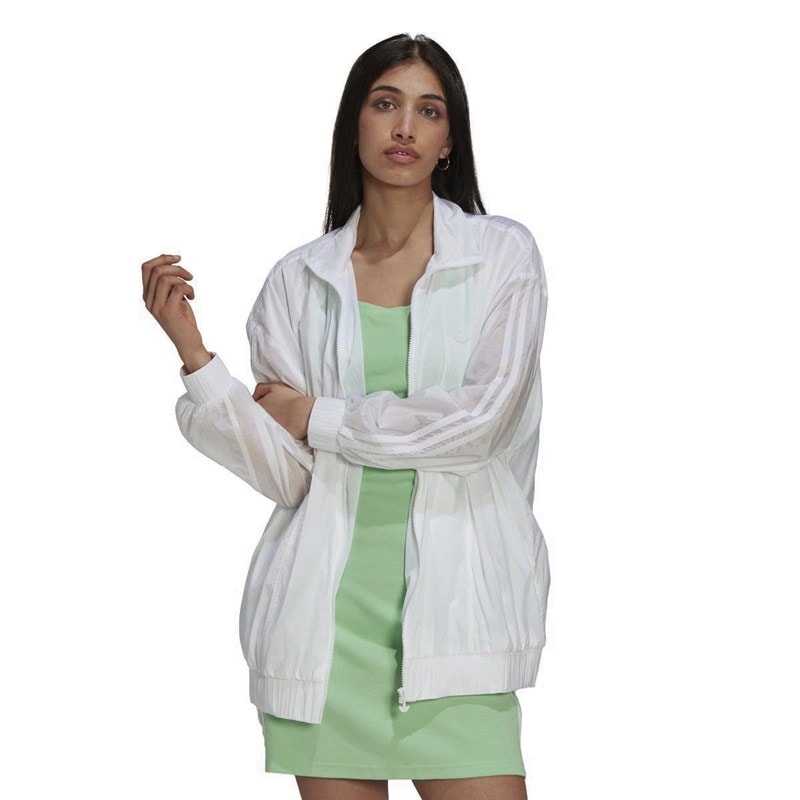 adidas Originals Dame Adicolor Oversized Rips Sport Træningsbluse Hvid