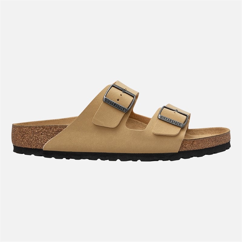 Birkenstock Herre Arizona Sandaler med Dobbelt Spænde i Nubuck Latte Cream