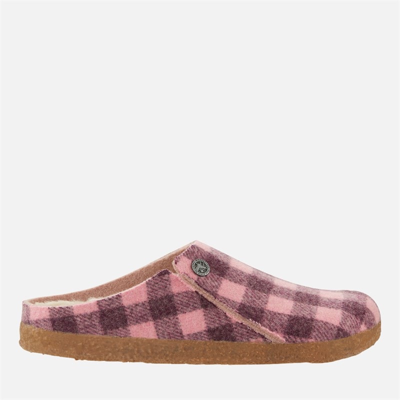 Birkenstock Dame Zermatt shearling hjemmesko Plaid Mørkebær