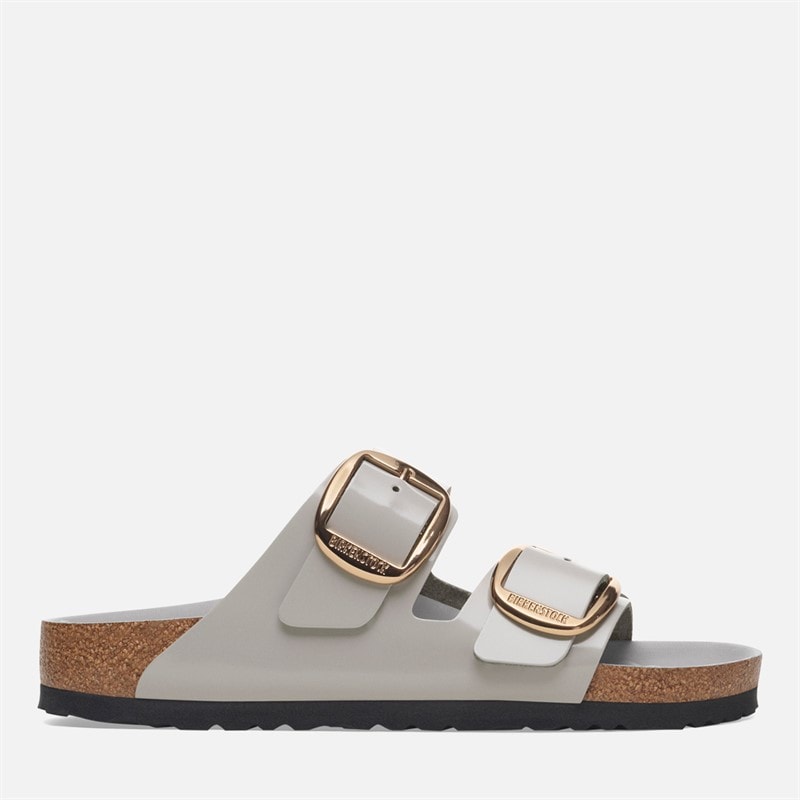 Birkenstock Dame Arizona Big Buckle Dual Strap Sandaler Højglans stenmønt