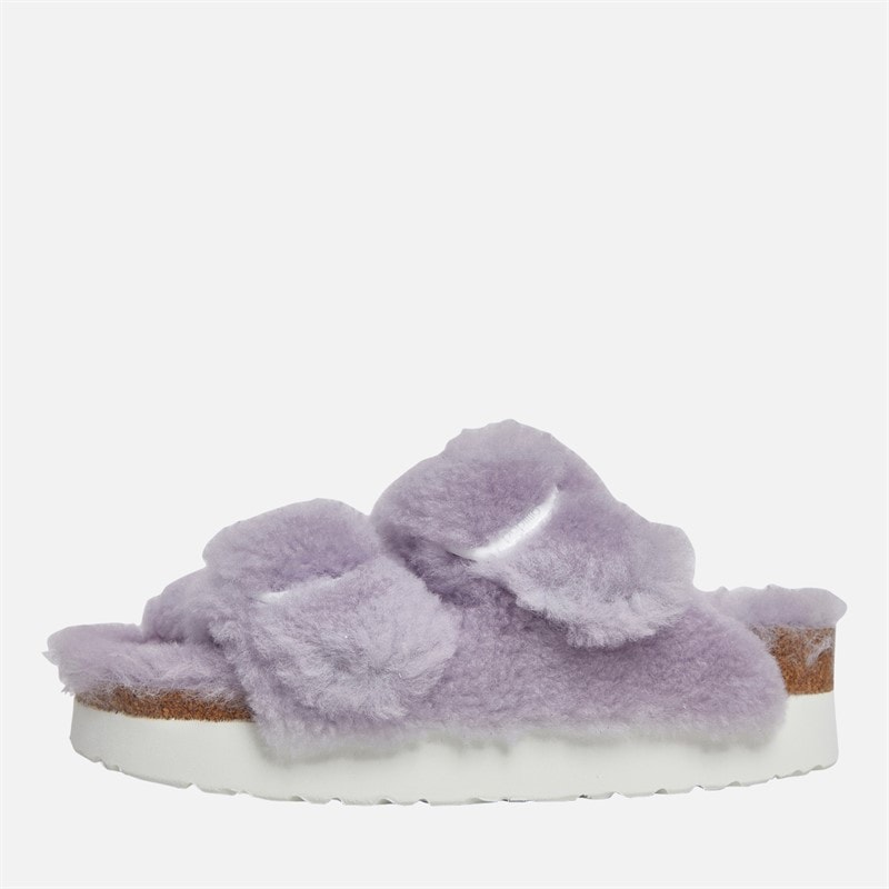 Birkenstock Dame Arizona Stor Spænde Platform Dobbelt Rem Sandaler Lilla tåge