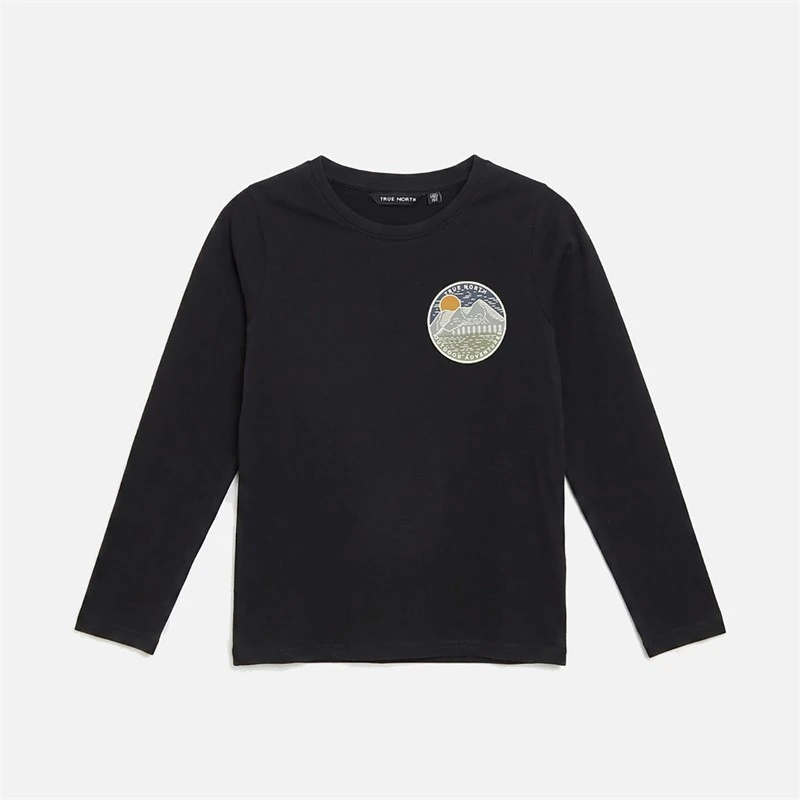 True North Børne Langærmet T Shirt Sort