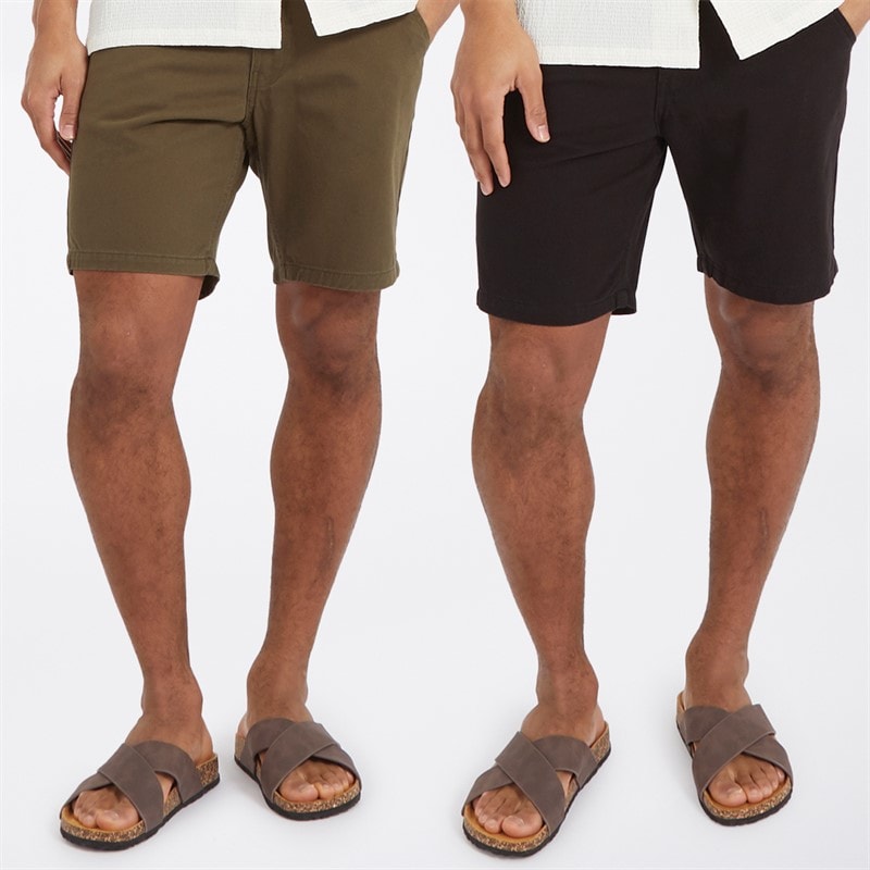 Brave Soul Herre Hansen To-pak Chino Shorts Sort/Khaki