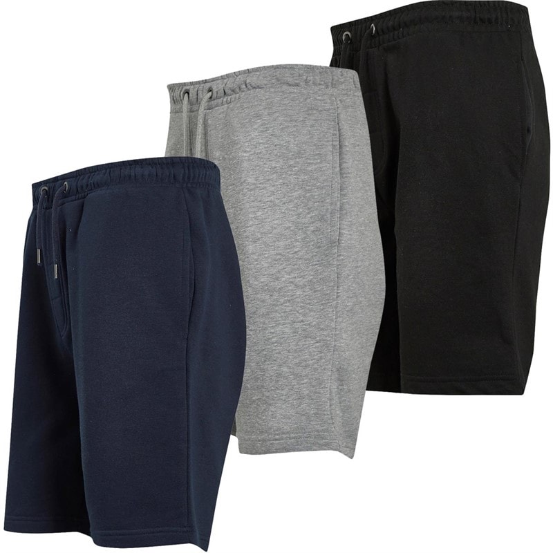 Brave Soul Herre Tarley 3-pak Jersey Shorts Sort/Lysegrå/Marineblå